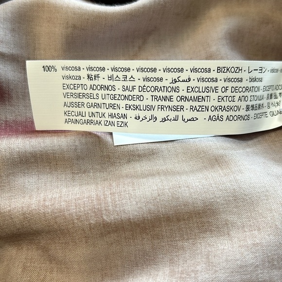 ZARA Embroidered Beaded Tie Dye Dusky Pink Boho Maxi Tiered Dress Sz M NEW - Picture 14 of 15